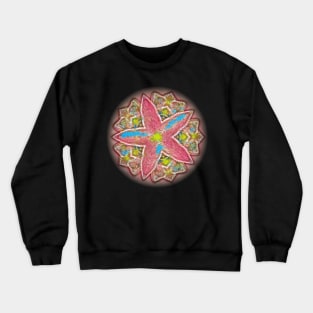 Kaleidoscope Star Colorful Art Design Crewneck Sweatshirt